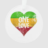 One Love Rastafari T-shirt Jamaica Retro  G Ornament (voorkant)
