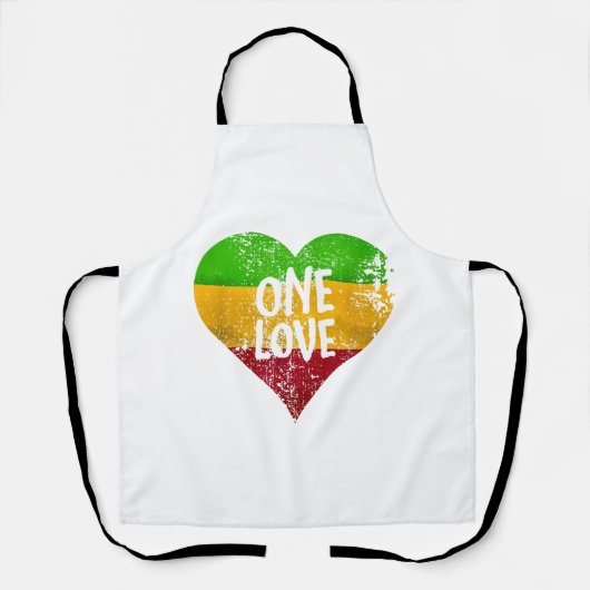 One Love Rastafari T-shirt Jamaica Retro G Schort (Voorkant)
