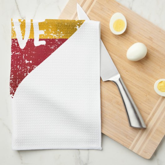 One Love Rastafari T-shirt Jamaica Retro  G Theedoek (Quarter Fold)