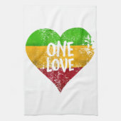 One Love Rastafari T-shirt Jamaica Retro G Theedoek (Verticaal)