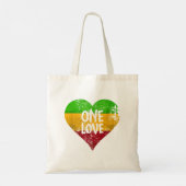 One Love Rastafari T-shirt Jamaica Retro G Tote Bag (Achterkant)
