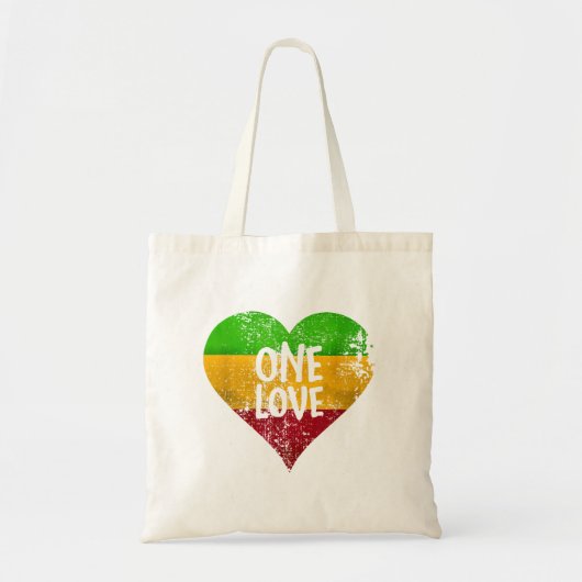 One Love Rastafari T-shirt Jamaica Retro G Tote Bag (Voorkant)