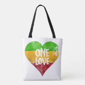 One Love Rastafari T-shirt Jamaica Retro G Tote Bag (Achterkant)