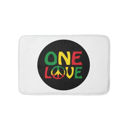 One Love, Reggae Design Badmat (Voorkant)