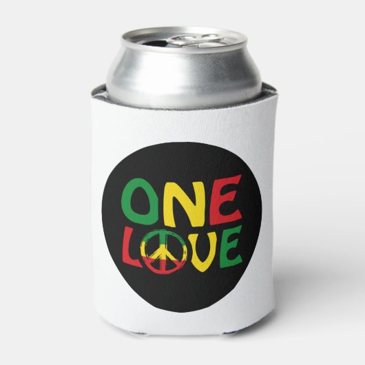 One Love, Reggae design Blikjeskoeler (Blikje Voorkant)