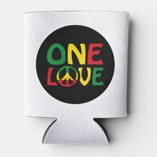 One Love, Reggae design Blikjeskoeler (Voorkant)