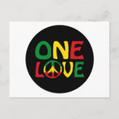 One Love, Reggae Design Briefkaart (Voorkant)