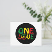 One Love, Reggae Design Briefkaart (Staand voorkant)