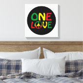 One Love, Reggae design Canvas Afdruk (Insitu (Slaapkamer))