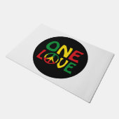 One Love, Reggae design Deurmat (Schuin)