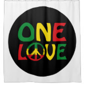 One Love, Reggae Design Douchegordijn (Voorkant)