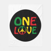 One Love, Reggae Design Fleece Deken (Voorkant)