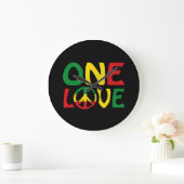 One Love, Reggae Design Grote Klok (Huis)