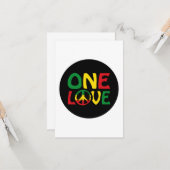 One Love, Reggae design Kaart (Voorkant / Achterkant in situ)