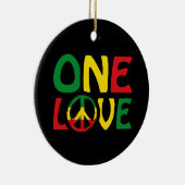 One Love, Reggae Design Keramisch Ornament (Rechts)