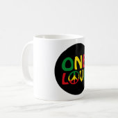 One Love, Reggae design Koffiemok (Voorkant links)