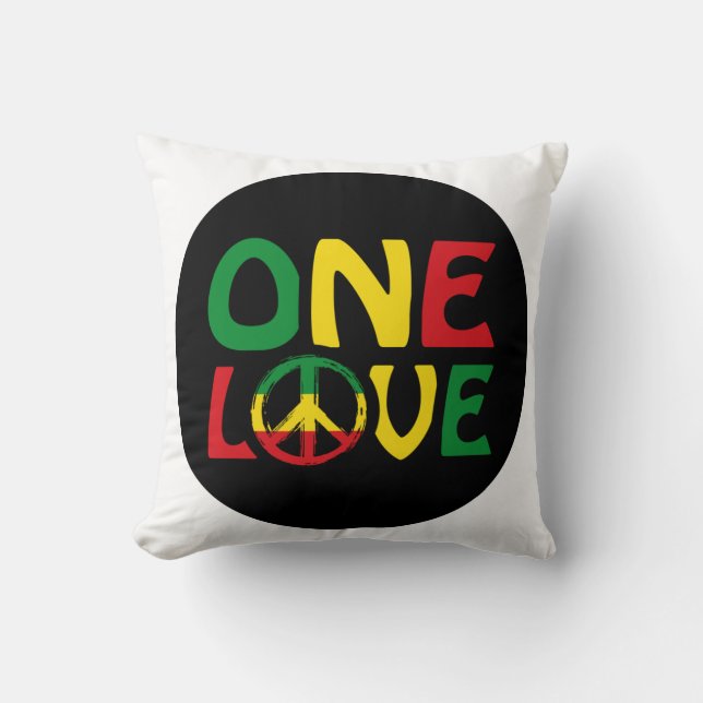 One Love, Reggae design Kussen (Voorkant)