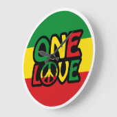 One Love, Reggae design met reggae-kleuren Grote Klok (Hoek)