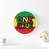 One Love, Reggae design met reggae-kleuren Grote Klok (Huis)