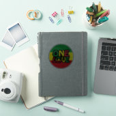 One Love, Reggae design met reggae-kleuren Sticker (iPad Cover)