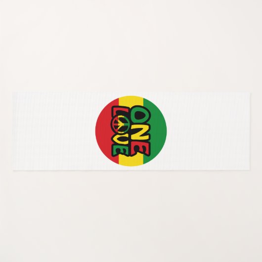 One Love, Reggae design met reggae-kleuren Yogamat (Voorkant (horizontaal))