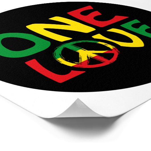 One Love, Reggae Design Poster (Hoek)