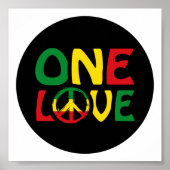 One Love, Reggae Design Poster (Voorkant)