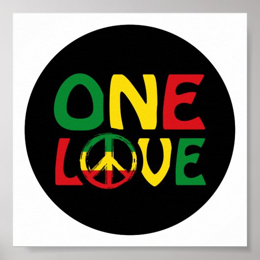 One Love, Reggae Design Poster (Voorkant)