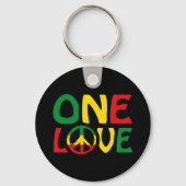 One Love, Reggae Design Sleutelhanger (Voorkant)