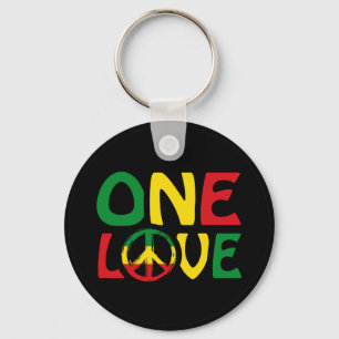 One Love, Reggae Design Sleutelhanger