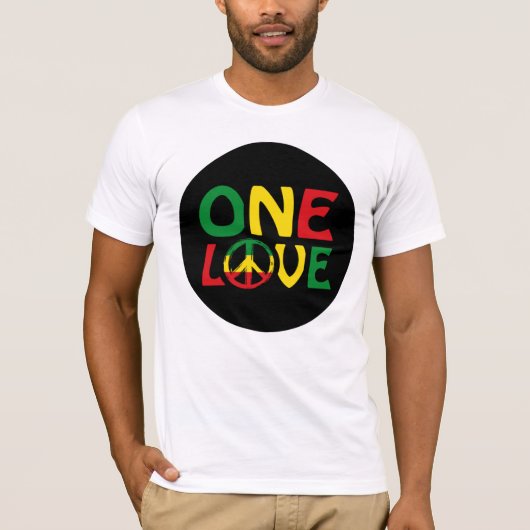 One Love, Reggae design T-shirt (Voorkant)