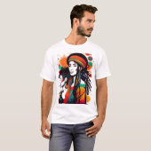 One Love Reggae Design T-shirt (Voorkant volledig)