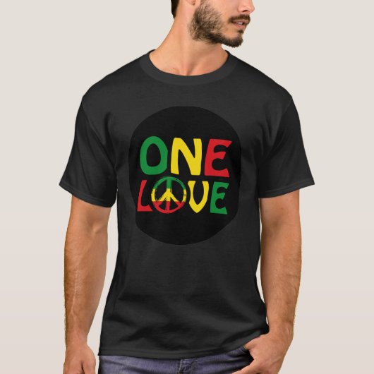 One Love, Reggae Design T-shirt (Voorkant)