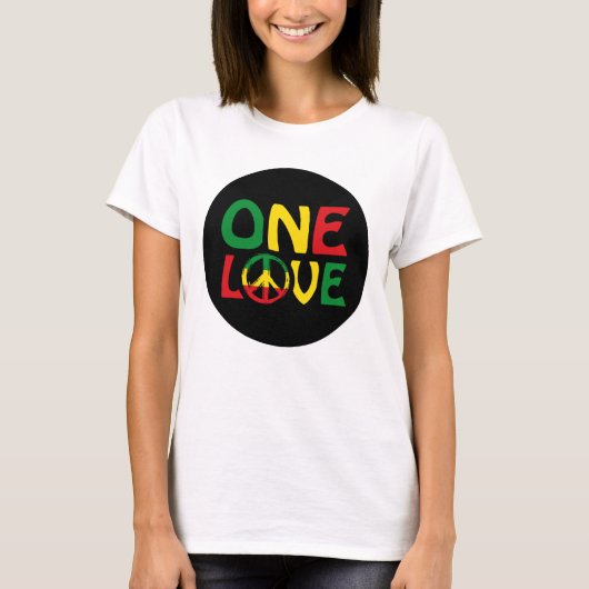One Love, Reggae design T-shirt (Voorkant)