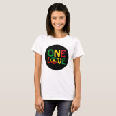 One Love, Reggae design T-shirt (Voorkant volledig)