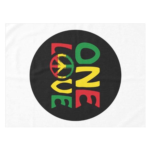One Love, Reggae Design Tafelkleed (Voorkant (Horizontaal))