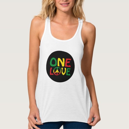 One Love, Reggae Design Tanktop (Voorkant)