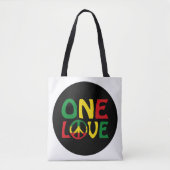 One Love, Reggae design Tote Bag (Voorkant)