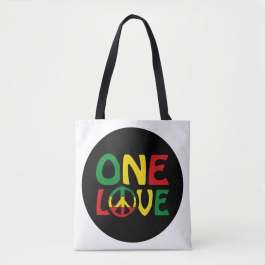 One Love, Reggae design Tote Bag (Voorkant)