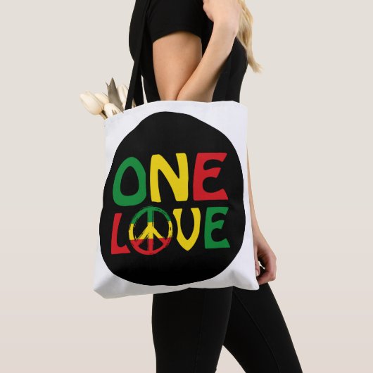 One Love, Reggae design Tote Bag (Dichtbij)