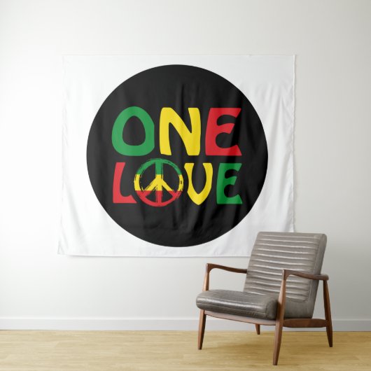 One Love, Reggae Design Wandkleed (In Situ (horizontaal))