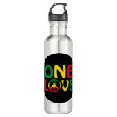 One Love, Reggae Design Waterfles (Voorkant)
