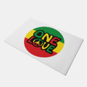 One Love, Reggae design with reggae colors Deurmat (Schuin)