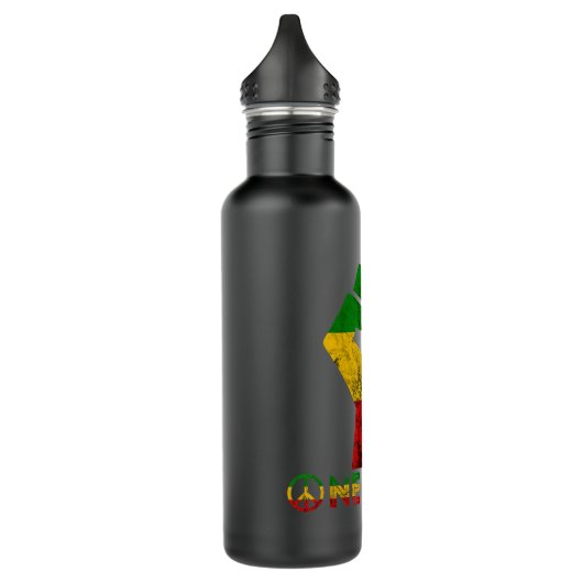 One Love Reggae Fist Rasta Reggae Music Jamaica Ra Waterfles (Links)