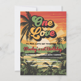 One Love Reggae Jamaicaanse Verjaardag Kaart