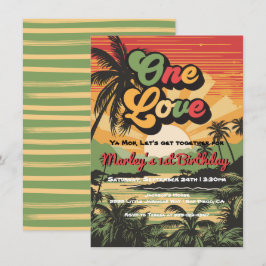 One Love Reggae Jamaicaanse Verjaardag Kaart