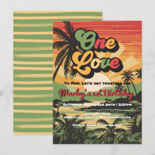 One Love Reggae Jamaicaanse Verjaardag Kaart
