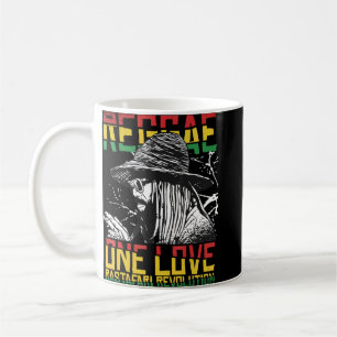 One Love Reggae Music Heartbeat Rastafari Rasta Koffiemok