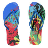 One Love Reggae Music Rasta Teenslippers (Voetbed)