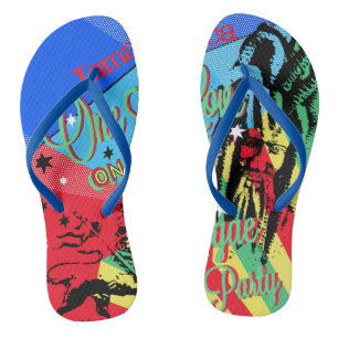 One Love Reggae Music Rasta Teenslippers